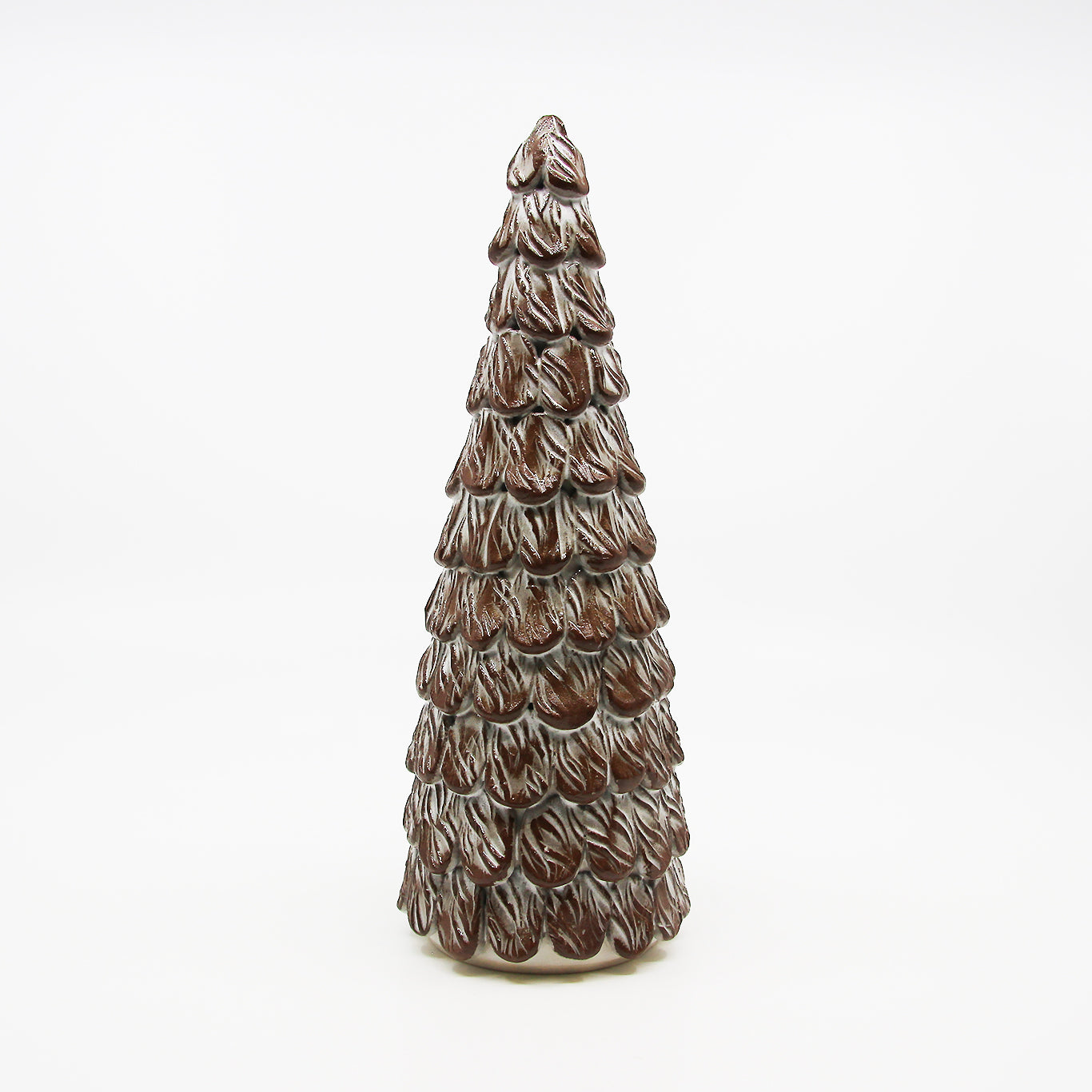 Brown clay frosted Christmas tree