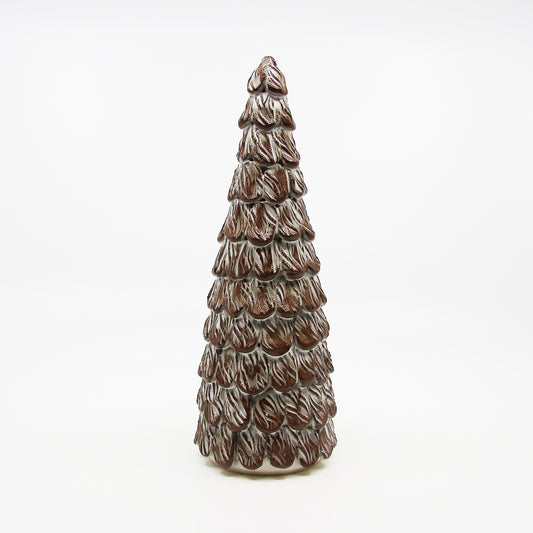 Brown clay frosted Christmas tree