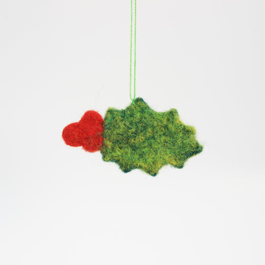 felted mistletoe ornament