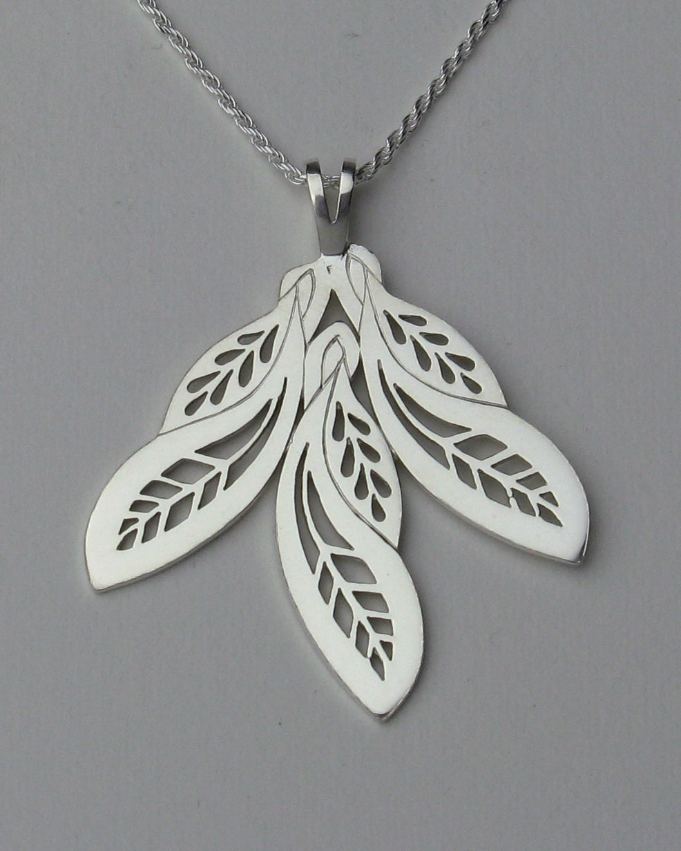 Whirl Paisley Leaf Necklace