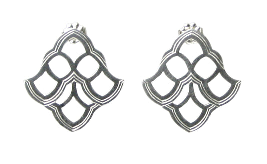 Petals-Curving Silver Earrings