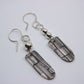 Dangle patterned polymer clay earrings