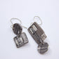 Dangle patterned polymer clay earrings