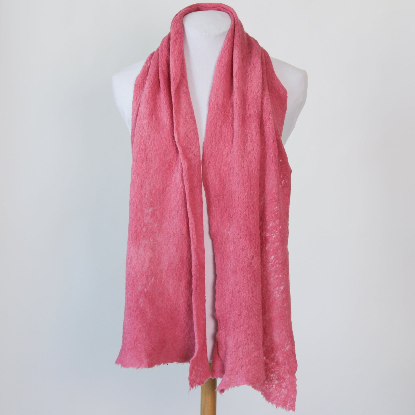 Naturally Dyed Wool Scarf - Very Berry
