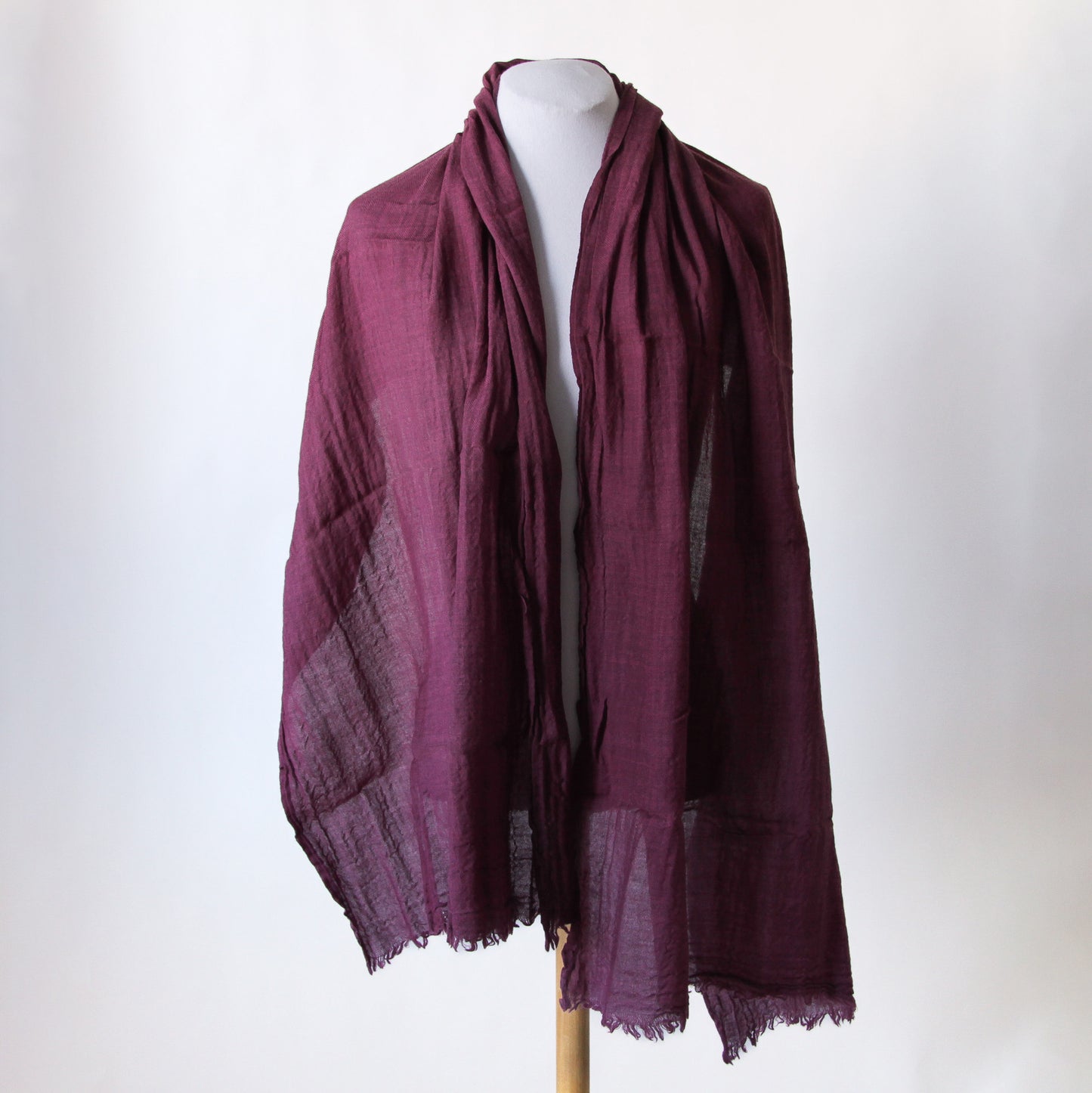 Naturally Dyed Merino Wool Scarf - Lilac