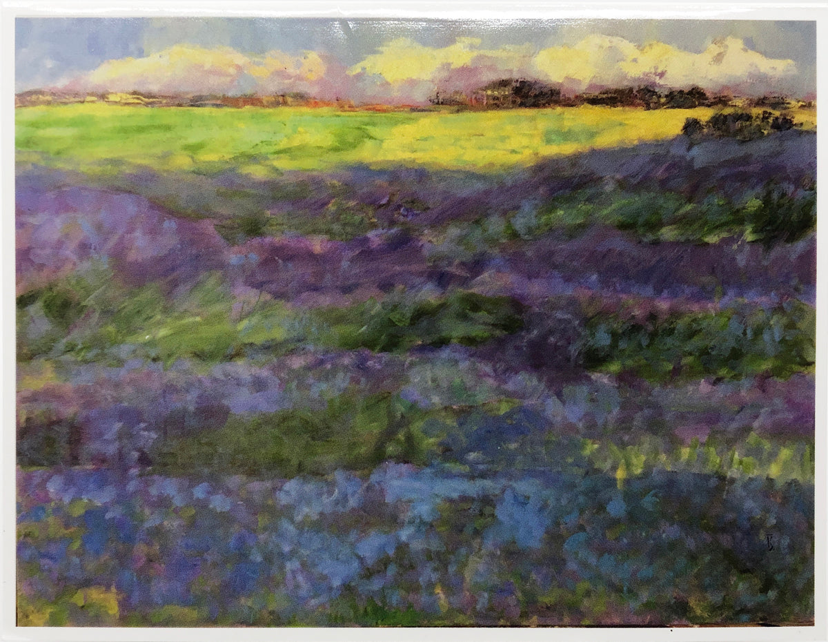 Field with Flax Saskatchewan - Art Card