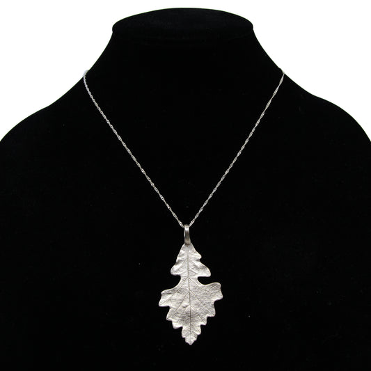 Large Oak Leaf Silver Pendant