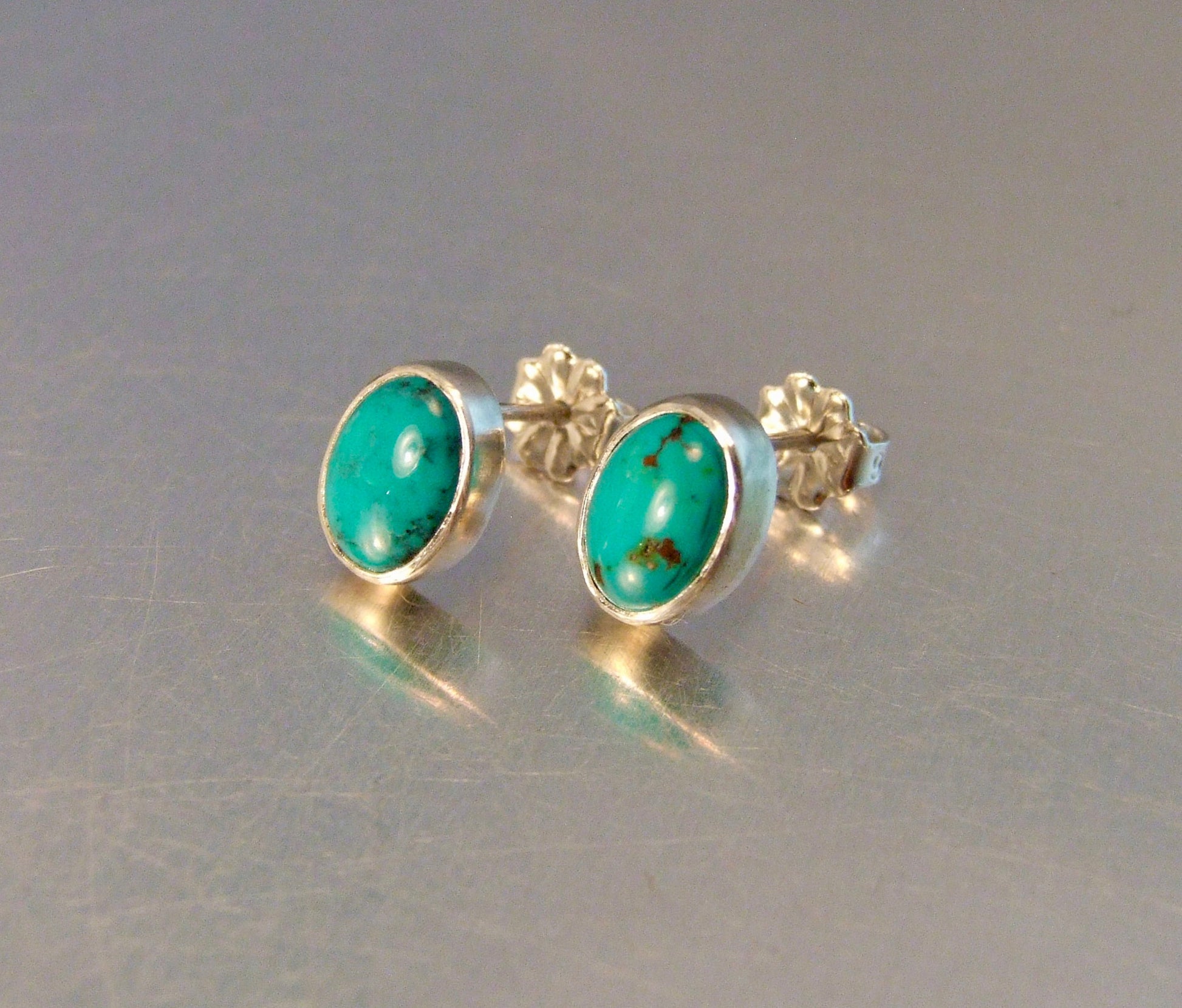 Turquoise stud earrings