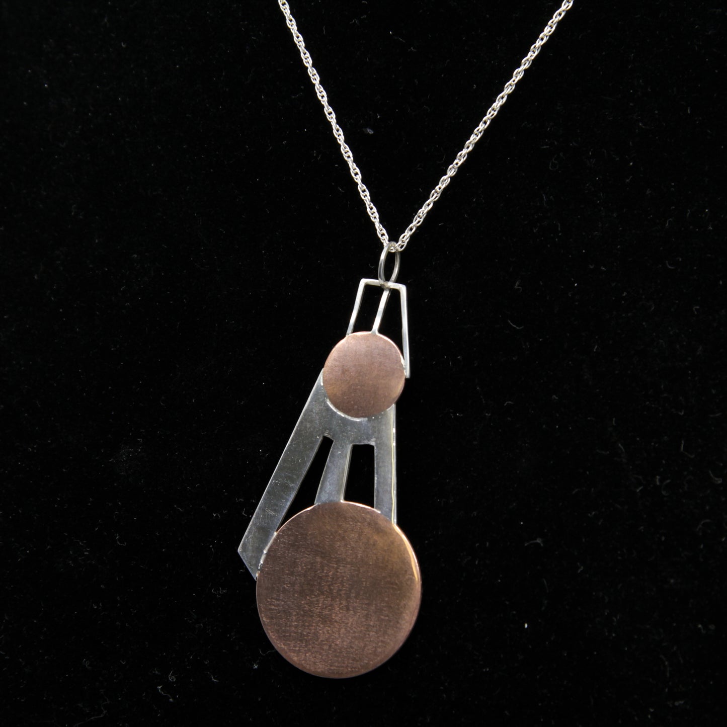 Copper with Silver Rays Necklace