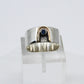 Deco Ring with Gold & Sapphire