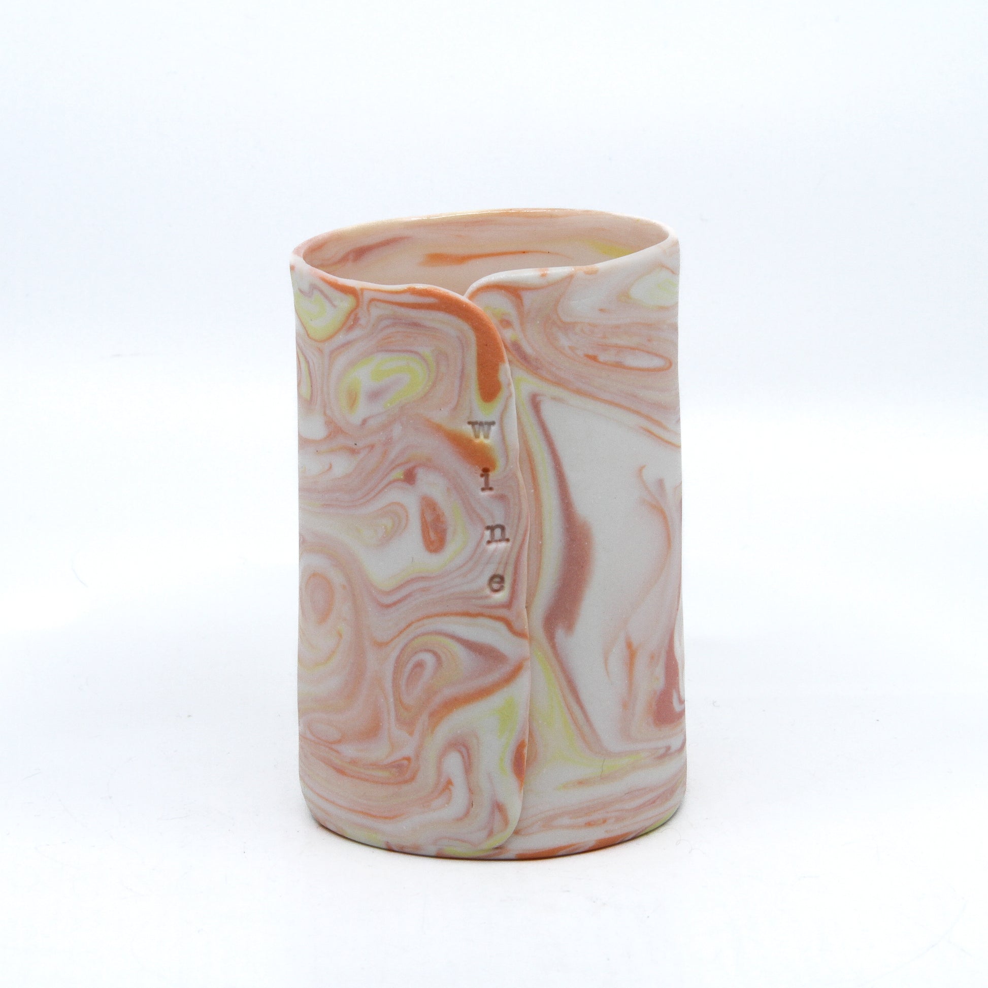 Pink marble wine cup