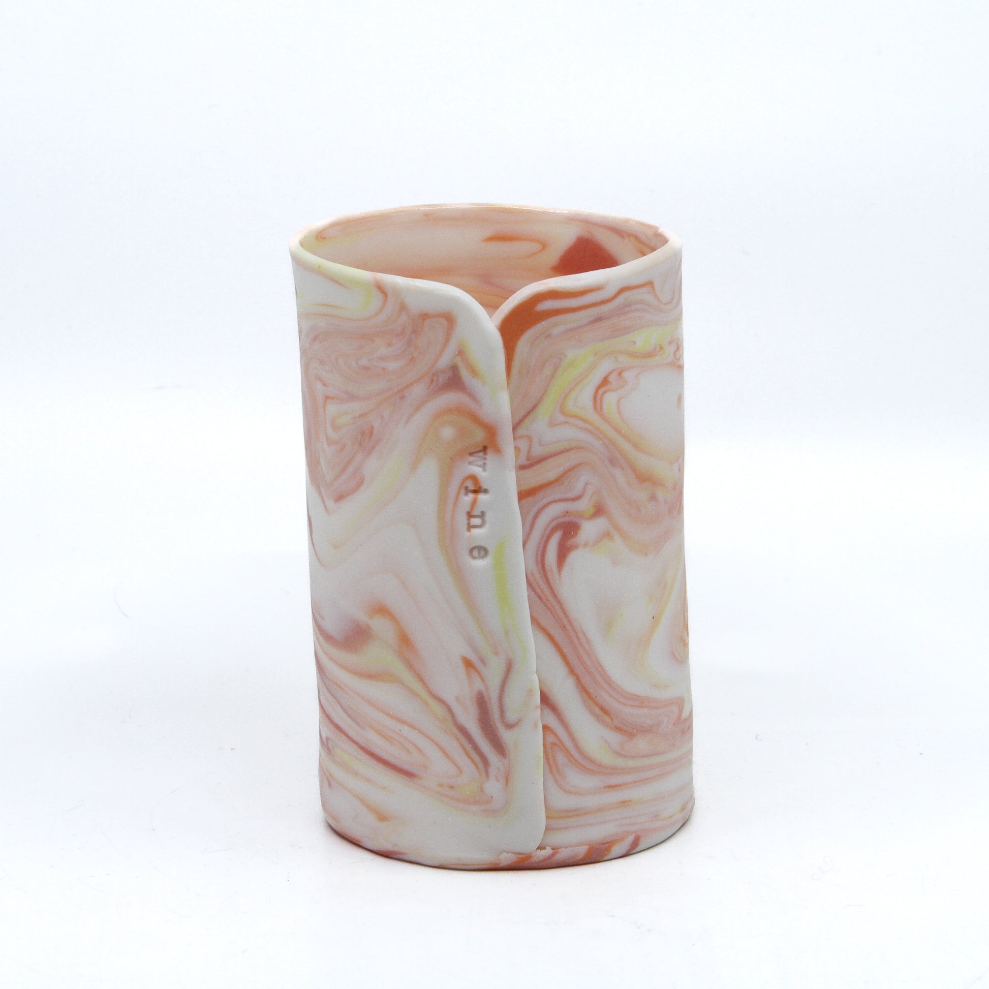 Pink marble wine cup