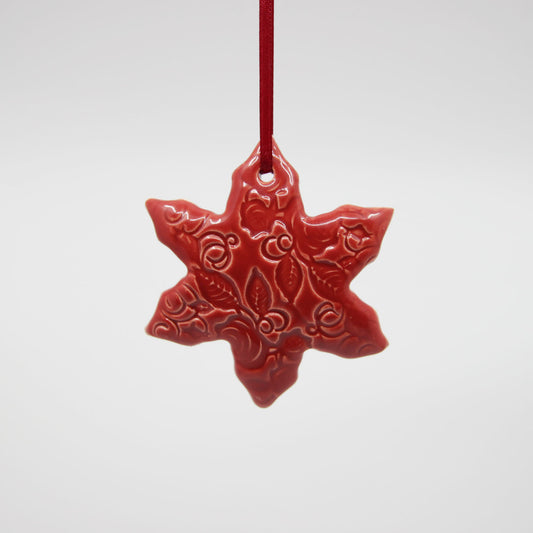 Red Snowflake Ornaments