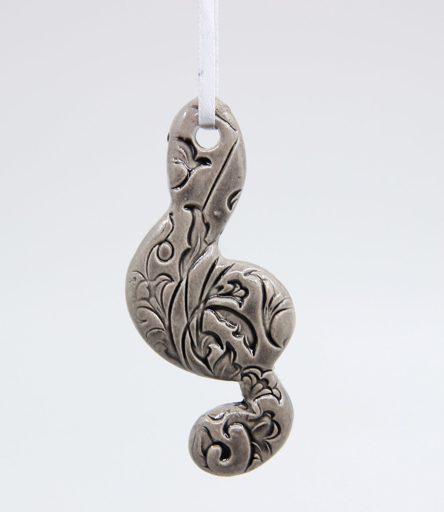 Grey Musical Note Ornament